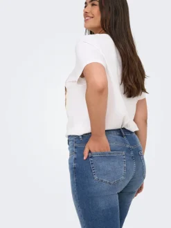 CARWILLY Mid waist Skinny fit Enkel lengte Jeans
