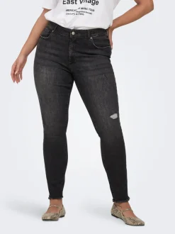 CARWILLY Mid waist Skinny fit Enkel lengte Jeans