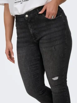 CARWILLY Mid waist Skinny fit Enkel lengte Jeans