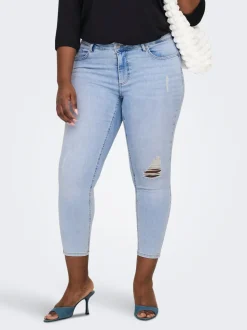 CARWILLY Mid waist Skinny fit Enkel lengte Jeans