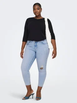 CARWILLY Mid waist Skinny fit Enkel lengte Jeans