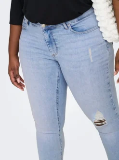 CARWILLY Mid waist Skinny fit Enkel lengte Jeans