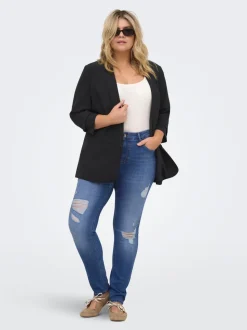 CARWILLY Mid waist Skinny fit Enkel lengte Jeans