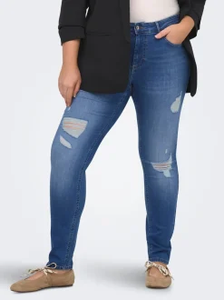 CARWILLY Mid waist Skinny fit Enkel lengte Jeans