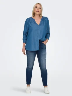CARWILLY Mid waist Skinny fit Enkel lengte Jeans