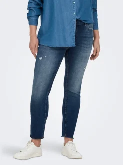CARWILLY Mid waist Skinny fit Enkel lengte Jeans
