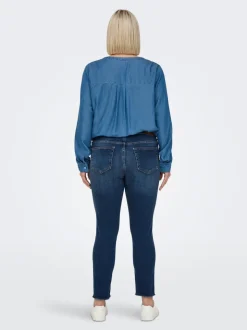 CARWILLY Mid waist Skinny fit Enkel lengte Jeans