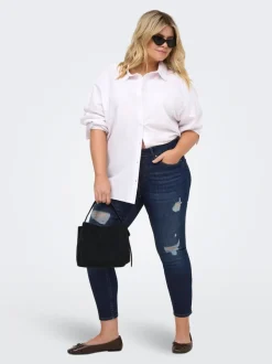 CARWILLY Mid waist Skinny fit Enkel lengte Jeans