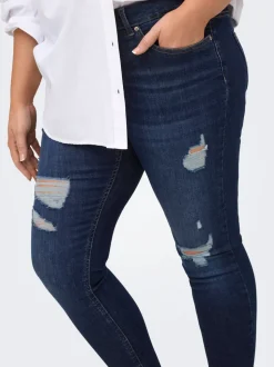 CARWILLY Mid waist Skinny fit Enkel lengte Jeans