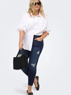 CARWILLY Mid waist Skinny fit Enkel lengte Jeans