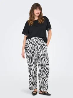 CARYAVA Regular fit Broek met wijde pijpen