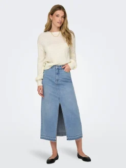 JDYBELLA Denim Denim rok Midi-rok