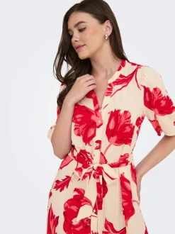 JDYFLORA Midi-jurk