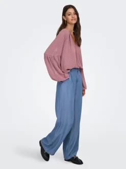 JDYJASPER Wide leg fit Broek met wijde pijpen