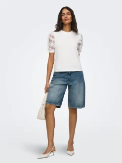 JDYLINA Mid waist Loose fit Bermuda shorts