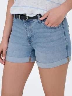 JDYMOON Mid waist Regular fit Denim shorts