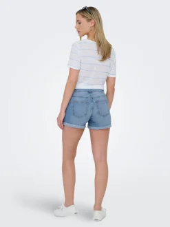 JDYMOON Mid waist Regular fit Denim shorts