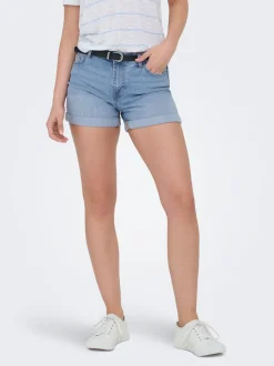 JDYMOON Mid waist Regular fit Denim shorts