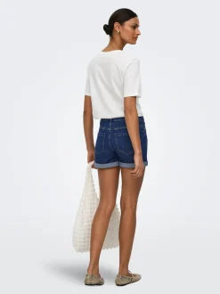 JDYMOON Mid waist Regular fit Denim shorts