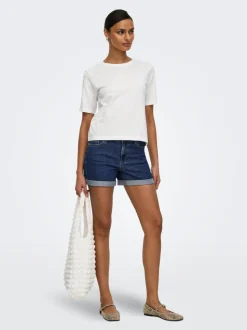 JDYMOON Mid waist Regular fit Denim shorts