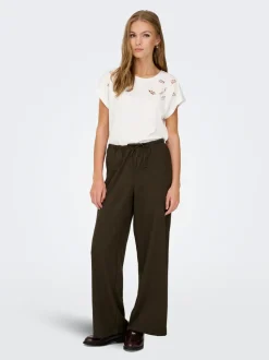 JDYNINA Wide leg fit Broek met wijde pijpen
