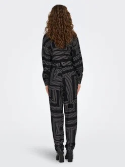 JDYPEPPER Loose fit Broek met wijde pijpen