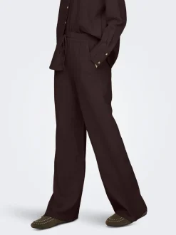 JDYSAY Loose fit Linnen Broek met wijde pijpen