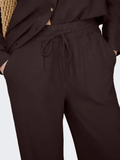 JDYSAY Loose fit Linnen Broek met wijde pijpen