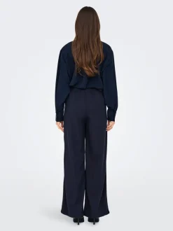 JDYSAY Loose fit Linnen Broek met wijde pijpen