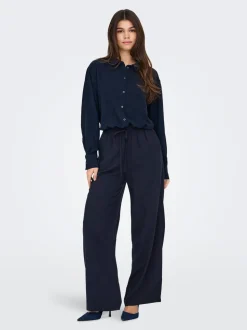 JDYSAY Loose fit Linnen Broek met wijde pijpen