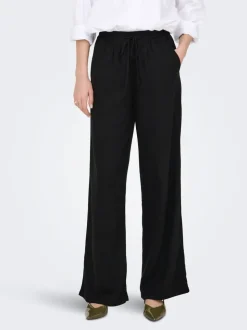 JDYSAY Loose fit Linnen Broek met wijde pijpen
