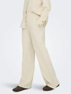 JDYSAY Loose fit Linnen Broek met wijde pijpen