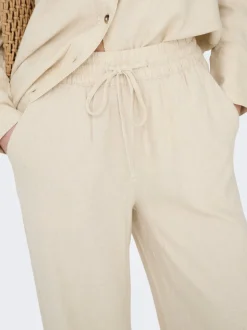 JDYSAY Loose fit Linnen Broek met wijde pijpen