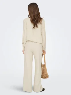 JDYSAY Loose fit Linnen Broek met wijde pijpen