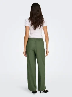 JDYSAY Loose fit Linnen Broek met wijde pijpen
