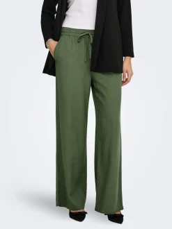 JDYSAY Loose fit Linnen Broek met wijde pijpen