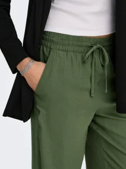 JDYSAY Loose fit Linnen Broek met wijde pijpen