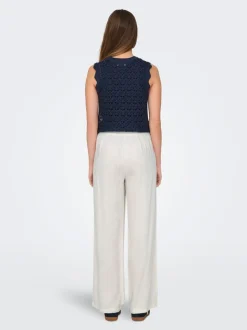 JDYSAY Loose fit Linnen Broek met wijde pijpen