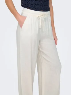 JDYSAY Loose fit Linnen Broek met wijde pijpen