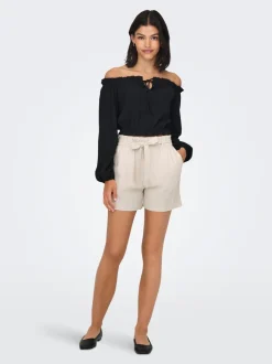 JDYSAY Mid waist Regular fit Linnen Shorts