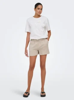 JDYTHEIS Mid waist Regular fit Paperbag shorts