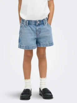 KMGCOMET Mid waist Wide leg fit Denim shorts