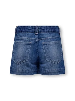 KMGCOMET Mid waist Wide leg fit Denim shorts