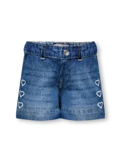 KMGCOMET Mid waist Wide leg fit Denim shorts