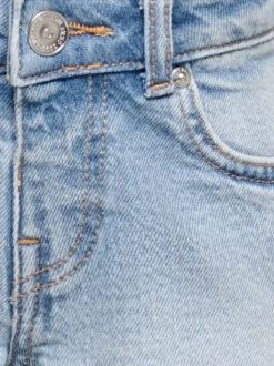 KMGROBYN Mid waist Straight fit Denim shorts