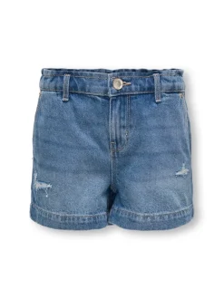 KOGCOMET Mid waist Wide leg fit Denim shorts