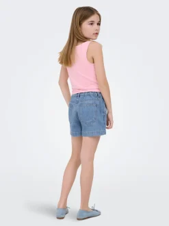 KOGCOMET Mid waist Wide leg fit Denim shorts