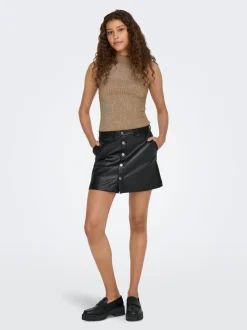 ONLAMAZING-LIORA Leren rok Korte rok