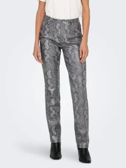 ONLAZULA Straight fit Broek van synthetisch leer