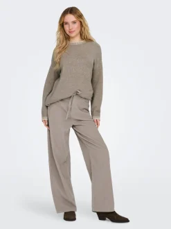 ONLBLEECKER Baggy fit Broek met wijde pijpen